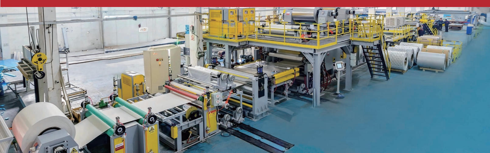 Linha de produção de painel composto com núcleo de alumínio 3D