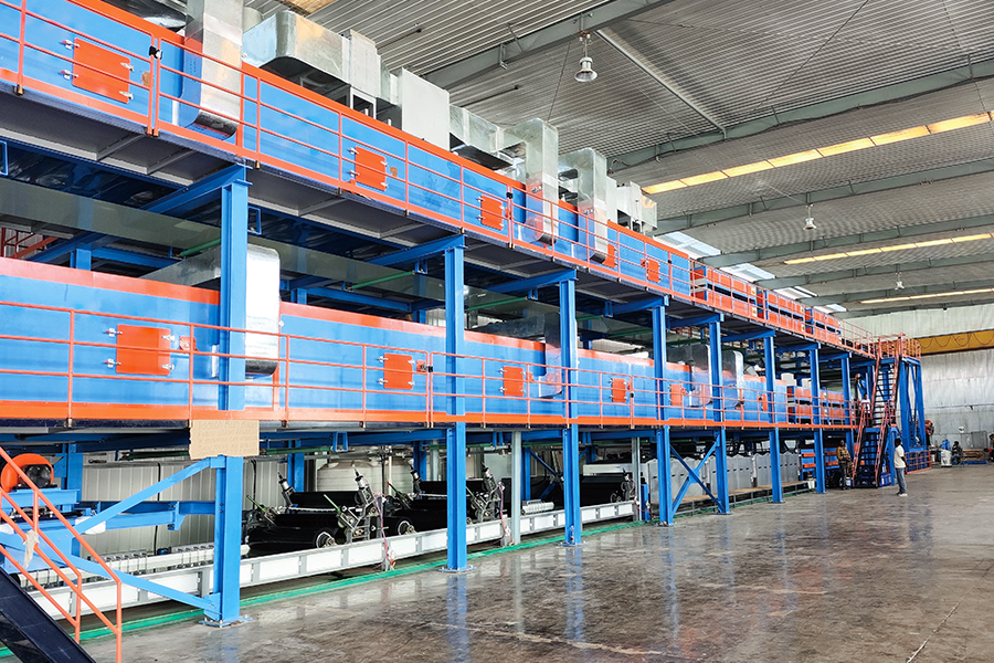 Linha de produção de cozimento duplo com revestimento triplo de alumínio